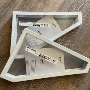 Lot Of 2 IKEA EKBY Lerberg White Metal 11”Brackets discontinued